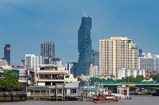 MahaNakhon vu du fleuve Le King Power Mahanakhon vu du Chao Phraya a Bangkok